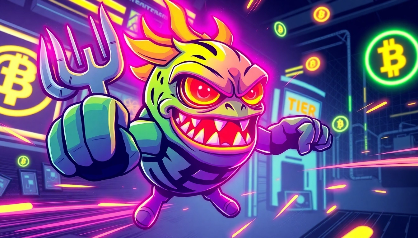 Angry Pepe Fork Revolution features a bold Pepe mascot with blockchain and GambleFi graphics